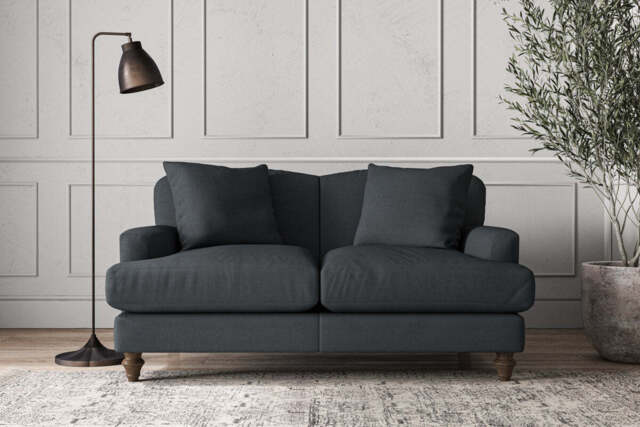 nkuku Deni Sofa - Make To Order - Small - Recycled Cotton Thunder