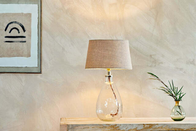 nkuku Baba Recycled Glass Lamp - Lamps - Small Tall - Clear