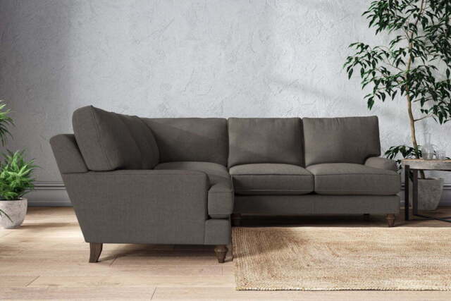 nkuku Marri Large Corner Sofa - Make To Order - Brera Linen Granite - No Colour