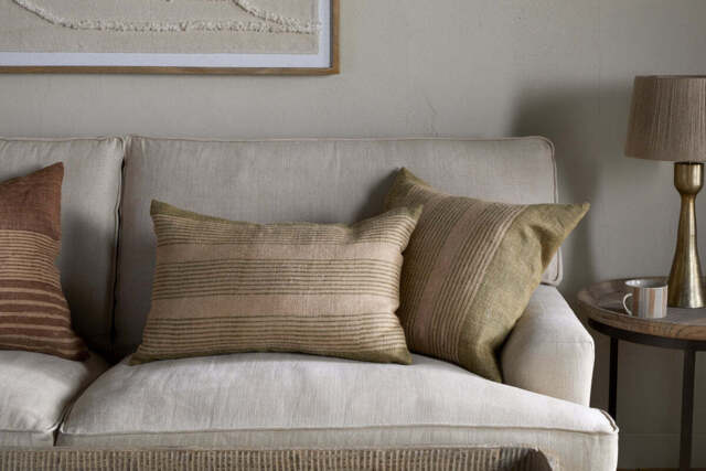 nkuku Eesha Jute Cushion Cover - Textiles - Sage Green - 50 x 50 cm