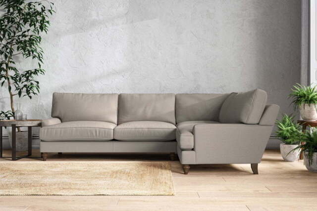 nkuku Marri Right Hand Corner Sofa - Make To Order - Grand - Recycled Cotton Flax