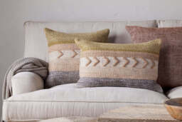 nkuku Tuleeka Wool Cushion Cover - Textiles - Ochre - 60 x 40 cm