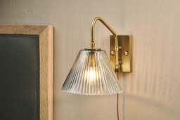 nkuku Akoli Glass Wall Lamp - Lights - One Size - Clear