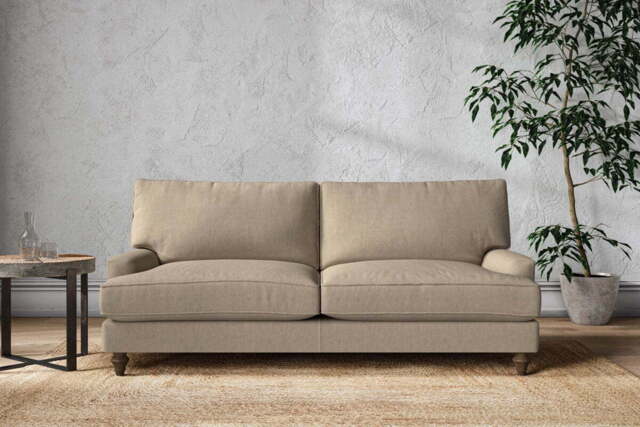 nkuku Marri Large Sofa - Make To Order - Brera Linen Pebble - No Colour