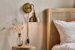 nkuku Nar Wall Lamp - Lights - Small - Antique Brass