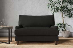 nkuku Marri Love Seat - Make To Order - Brera Linen Charcoal - No Colour