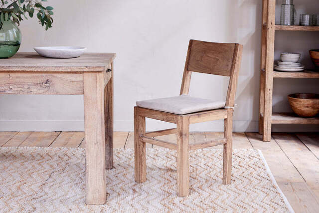 nkuku Fioni Reclaimed Wood Dining Chair - Seating - One Size - Natural