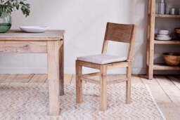 nkuku Fioni Reclaimed Wood Dining Chair - Seating - One Size - Natural