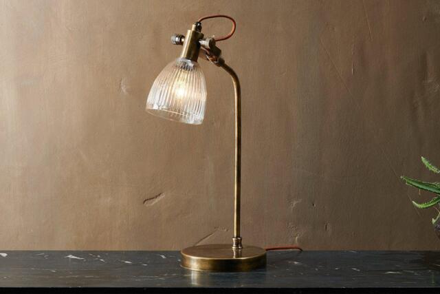 nkuku Rarni Recycled Glass Table Lamp - Lamps - One Size - Antique Brass
