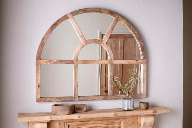 nkuku Sande Arched Mango Wood Mirror - Mirrors - One Size - Natural