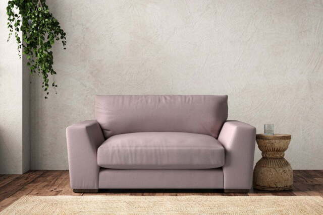 nkuku Guddu Love Seat - Make To Order - Recycled Cotton Lavender - No Colour