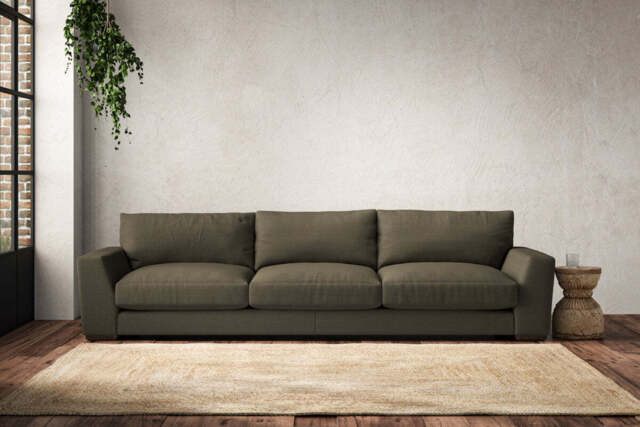 nkuku Guddu Sofa - Make To Order - Super Grand - Recycled Cotton Moss