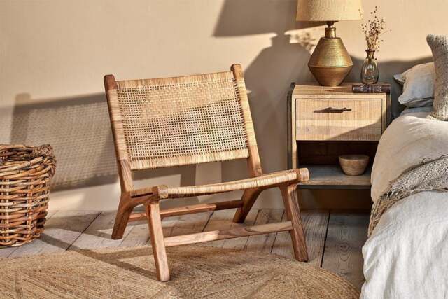 nkuku Madrisana Acacia & Rattan Woven Chair - Seating - One Size - Natural