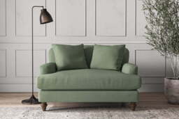 nkuku Deni Love Seat - Make To Order - Brera Linen Jade - No Colour