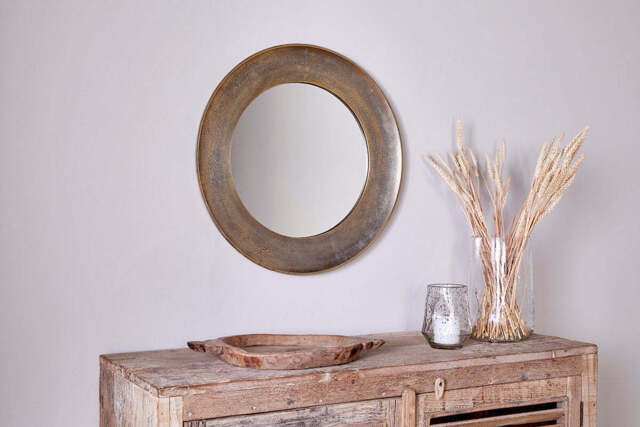 nkuku Yakira Mirror - Mirrors - Large - Antique Brass