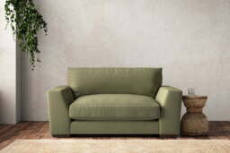 nkuku Guddu Love Seat - Make To Order - Brera Linen Sage - No Colour