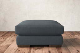 nkuku Guddu Dining Footstool - Make To Order - Medium - Brera Linen Dusk