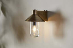 nkuku Singa Outdoor Wall Lamp - Lights - One Size - Antique Brass
