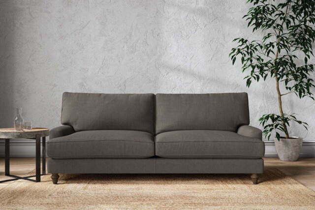nkuku Marri Sofa - Make To Order - Grand - Brera Linen Granite
