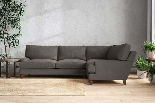 nkuku Marri Right Hand Corner Sofa - Make To Order - Grand - Brera Linen Granite