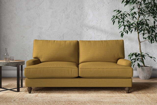 nkuku Marri Sofa - Make To Order - Medium - Recycled Cotton Ochre