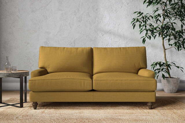 nkuku Marri Sofa - Make To Order - Medium - Recycled Cotton Ochre