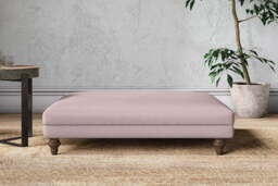 nkuku Marri Dining Footstool - Make To Order - Grand - Recycled Cotton Lavender