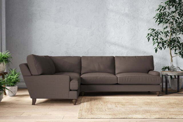 nkuku Marri Left Hand Corner Sofa - Make To Order - Grand - Recycled Cotton Mocha