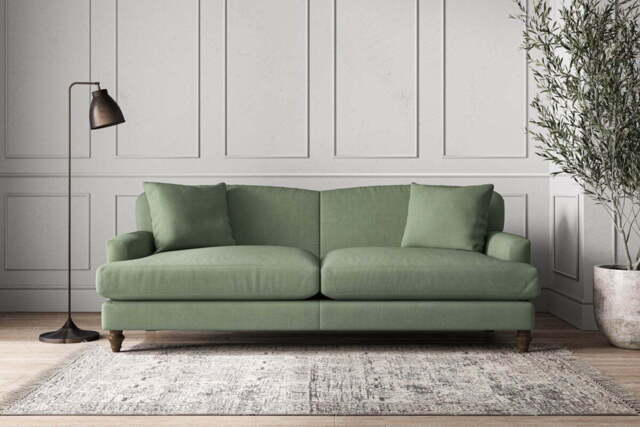 nkuku Deni Sofa - Make To Order - Grand - Brera Linen Jade
