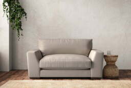 nkuku Guddu Love Seat - Make To Order - Recycled Cotton Natural - No Colour