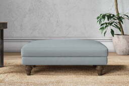 nkuku Marri Dining Footstool - Make To Order - Medium - Recycled Cotton Horizon