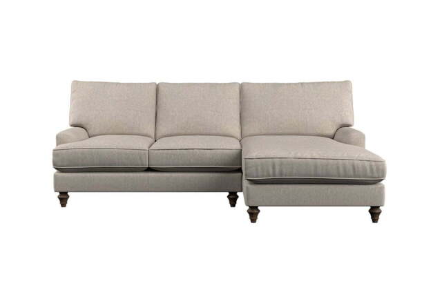 nkuku Marri Right Hand Chaise Sofa - Make To Order - Large - Brera Linen Natural