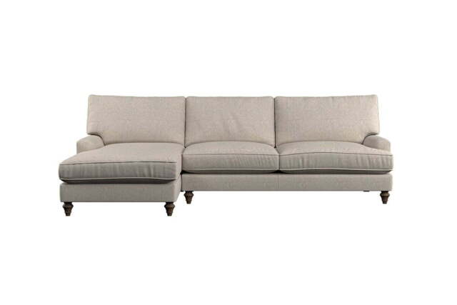 nkuku Marri Left Hand Chaise Sofa - Make To Order - Grand - Brera Linen Natural