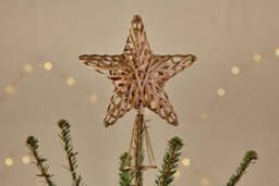 nkuku Katana Cane Tree Topper - Christmas Decorations - One Size - Natural