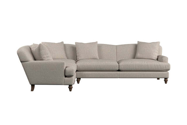 nkuku Deni Left Hand Corner Sofa - Make To Order - Grand - Brera Linen Natural