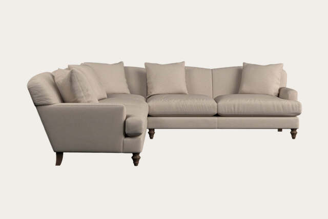 nkuku Deni Large Corner Sofa - Make To Order - Recycled Cotton Natural - No Colour