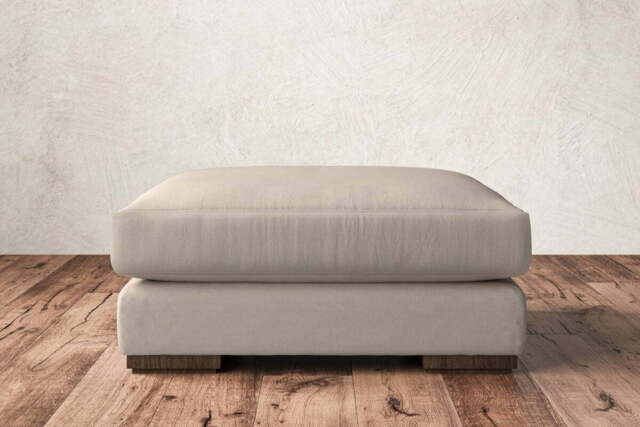 nkuku Guddu Dining Footstool - Make To Order - Large - Recycled Cotton Natural