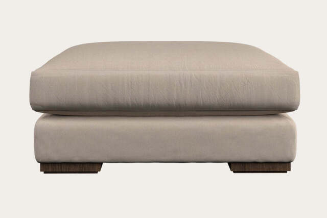 nkuku Guddu Large Dining Footstool - Make To Order - Recycled Cotton Natural - No Colour