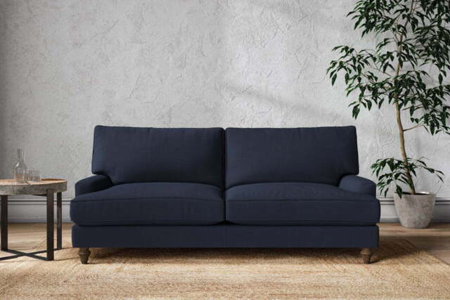nkuku Marri Sofa - Make To Order - Large - Brera Linen Indigo