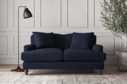 nkuku Deni Small Sofa - Make To Order - Brera Linen Indigo - Brera Linen Sage
