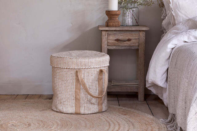 nkuku Rohia Laundry Basket - Storage - One Size - Natural & Cream