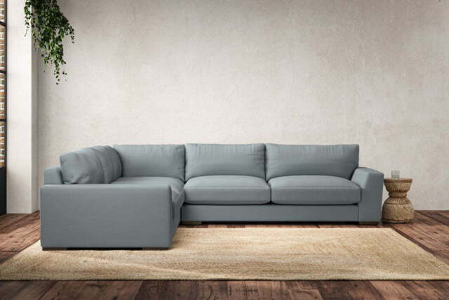 nkuku Guddu Left Hand Corner Sofa - Make To Order - Large - Recycled Cotton Horizon