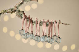 nkuku Sardi Star Baubles Set Of 12 - Christmas Decorations - Clear