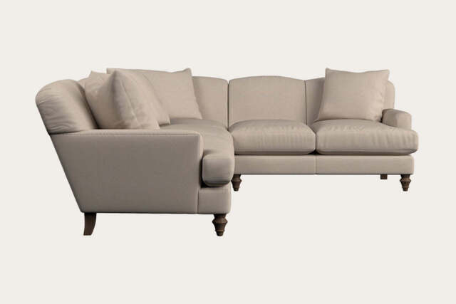 nkuku Deni Right Hand Corner Sofa - Make To Order - Super Grand - Recycled Cotton Natural