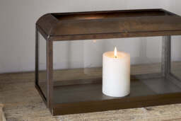 nkuku Kiwanda Wide Lantern - Candles Holders & Lanterns - One Size - Antique Brass