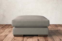 nkuku Guddu Dining Footstool - Make To Order - Medium - Recycled Cotton Flax