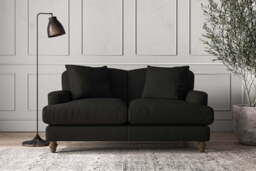 nkuku Deni Small Sofa - Make To Order - Brera Linen Charcoal - Brera Linen Granite