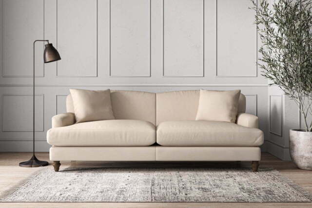 nkuku Deni Sofa - Make To Order - Grand - Recycled Cotton Natural