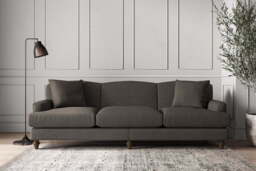 nkuku Deni Sofa - Make To Order - Super Grand - Brera Linen Granite