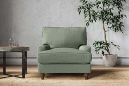 nkuku Marri Armchair - Make To Order - Brera Linen Jade - No Colour